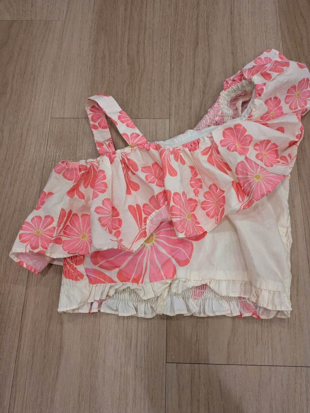 Zara Kids One Shoulder Hawaiian Floral Shirt Size  9-10 Years